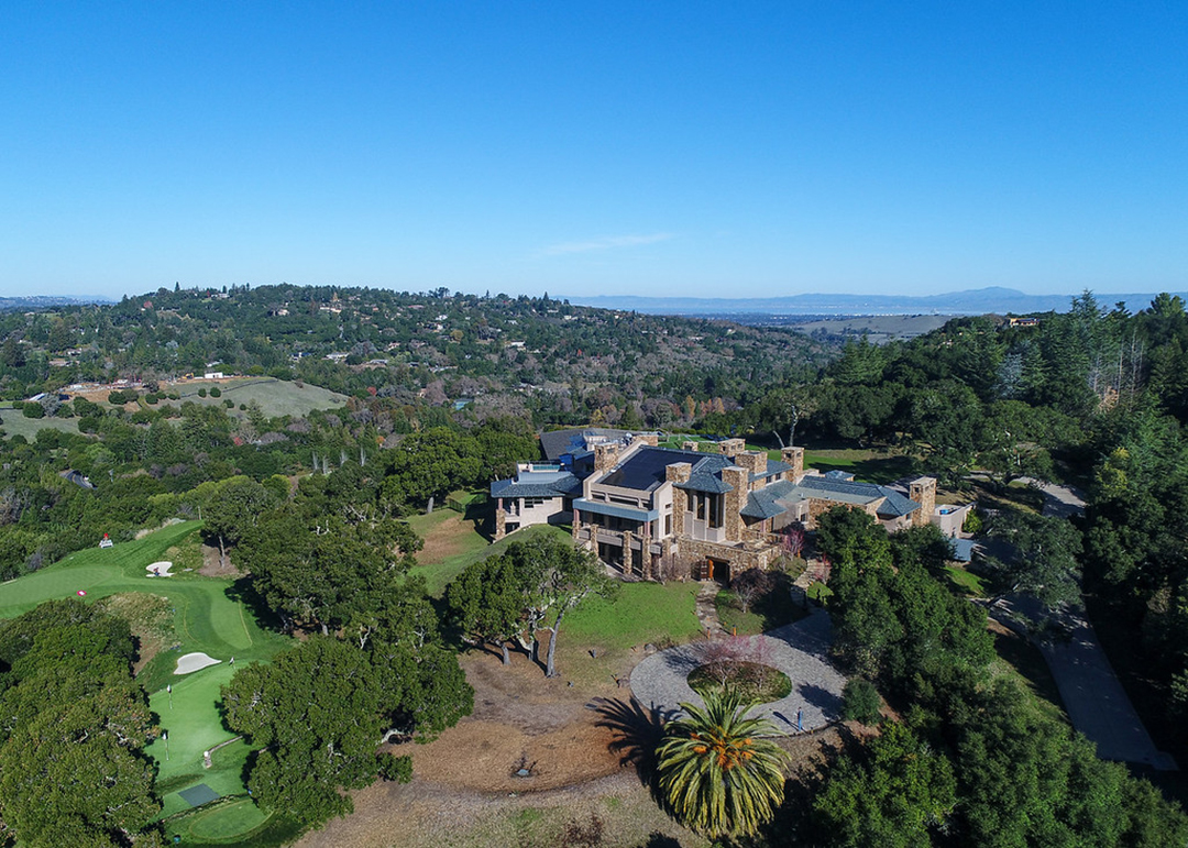 Aerial image of Scott McNealy's Mansion