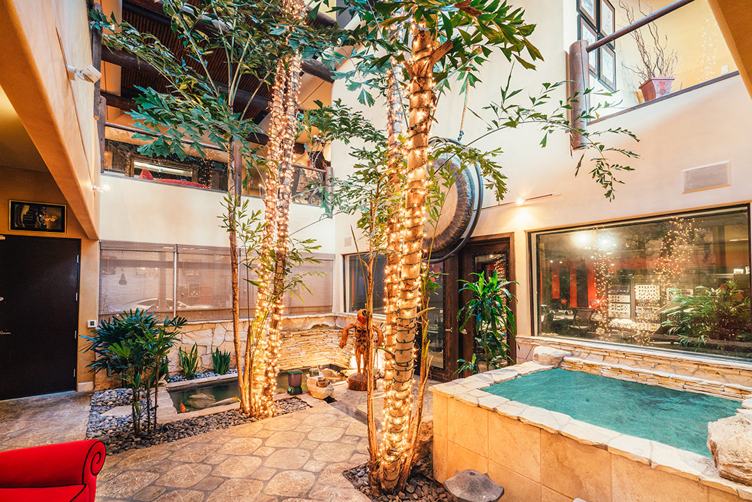 Musician Tommy Lee Lists Bold Yet Zen Custom Mansion In Calabasas Atrium