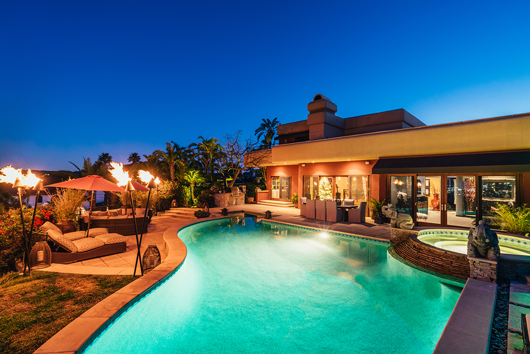 Musician Tommy Lee Lists Bold Yet Zen Custom Mansion In Calabasas Pool