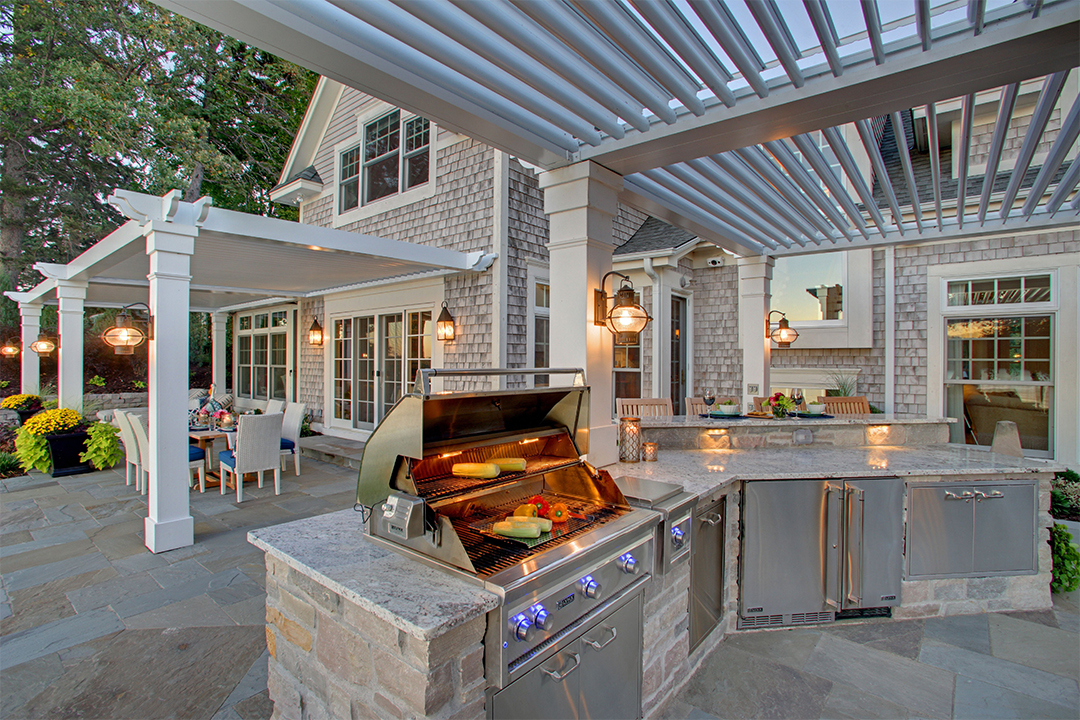 Struxure Pergola System Outdoor Dining Area