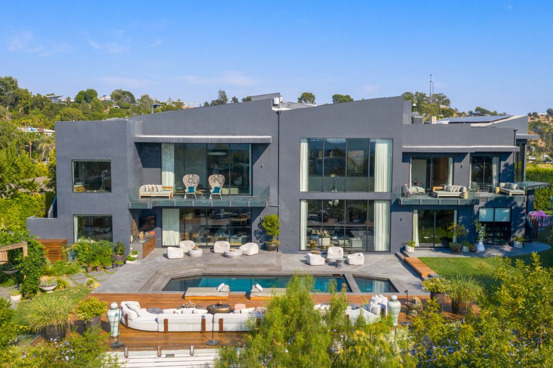 John Legend Chrissy Teigen Beverly Hills Home Rear Exterior II