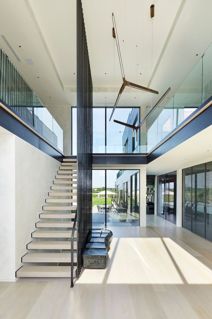 David Axelrod Water Mill Hamptons Home Grand Stair