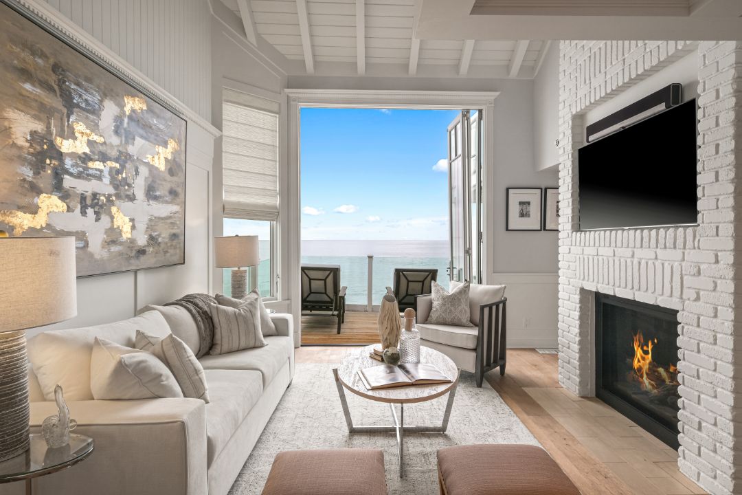 Judy Garland Former Malibu Beachfront Living Room Indoor Outdoor