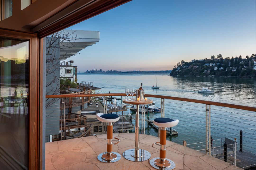 Belvedere San Francisco Bay Waterfront Home Entertaining Area