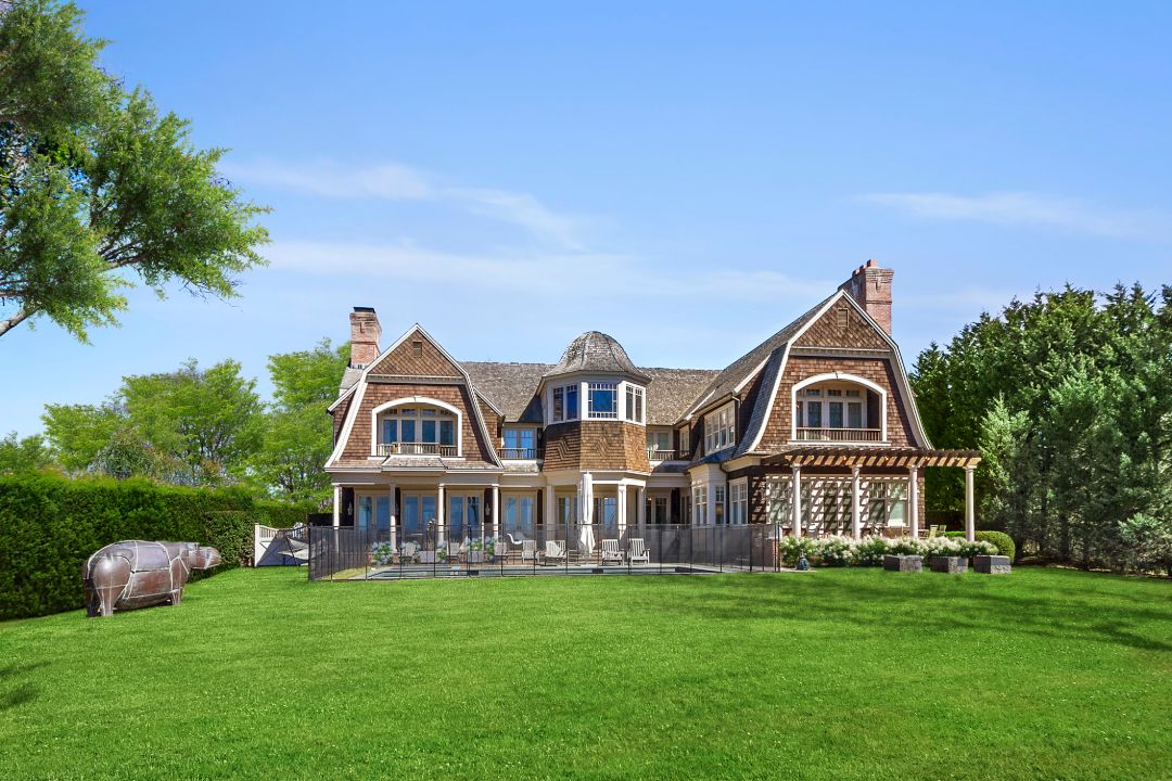Sag Harbor Noyac Bay Waterfront Home Lawn