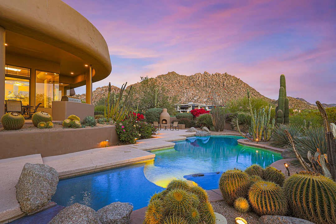 Scottsdale Troon Country Club Golf Course Sunset