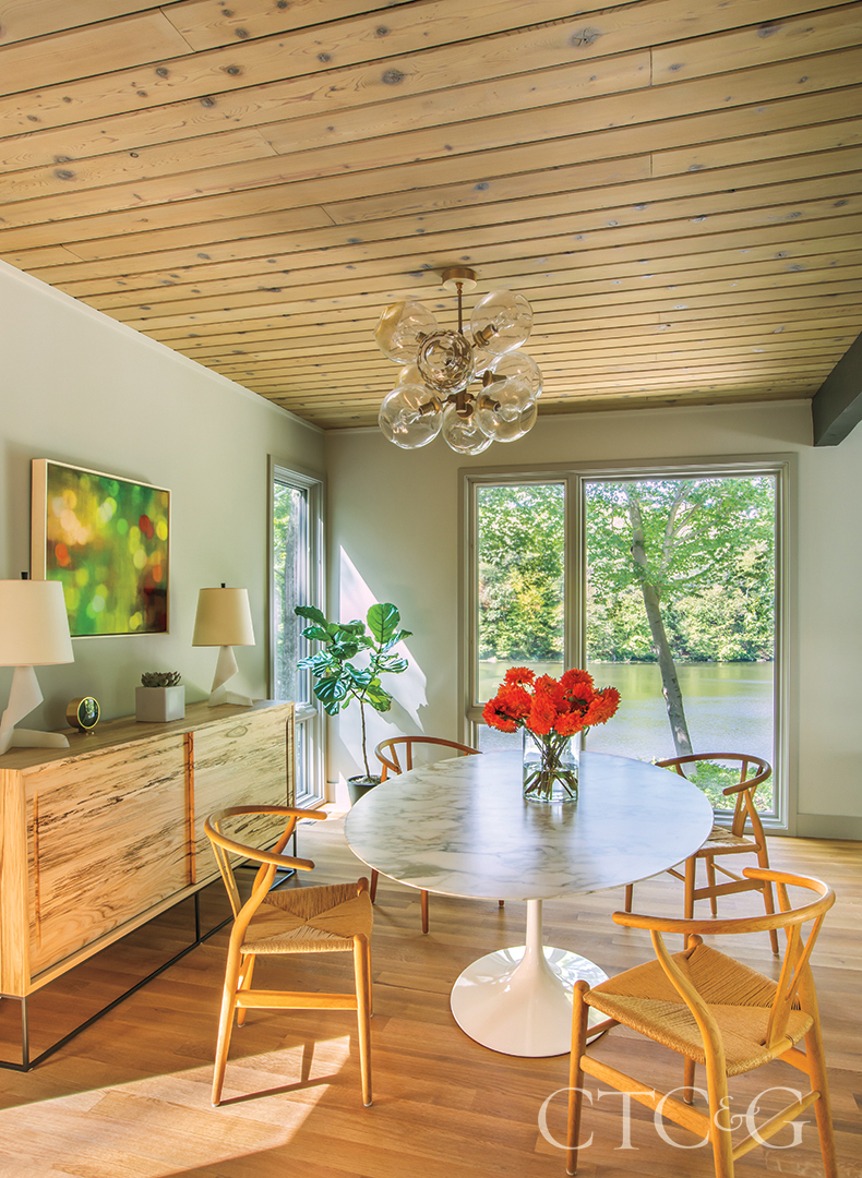 Mid Century Modern White Oak Dining Room