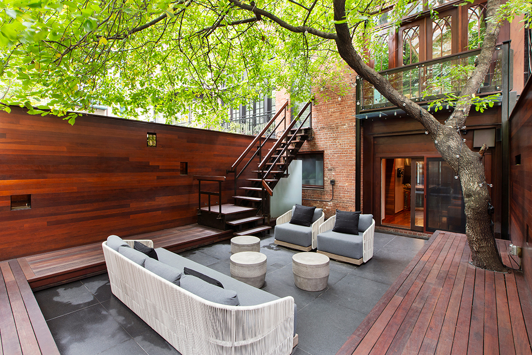 modern outdoor living area