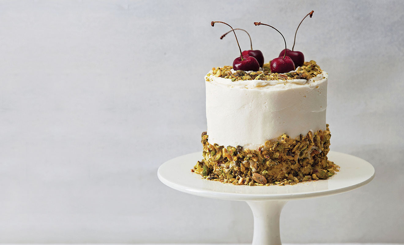 Pistachio Cherry Cake Recipe