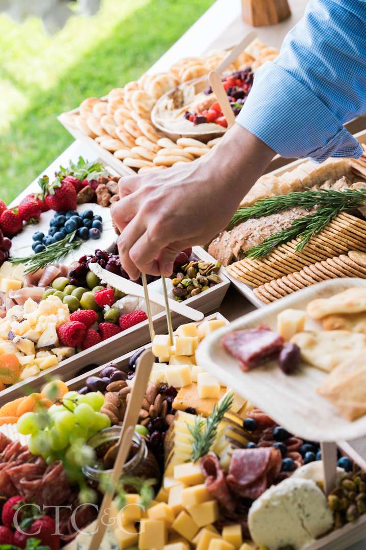 Charcuterie spread at CTC&G Players' Lounge at Greenwich Polo Club