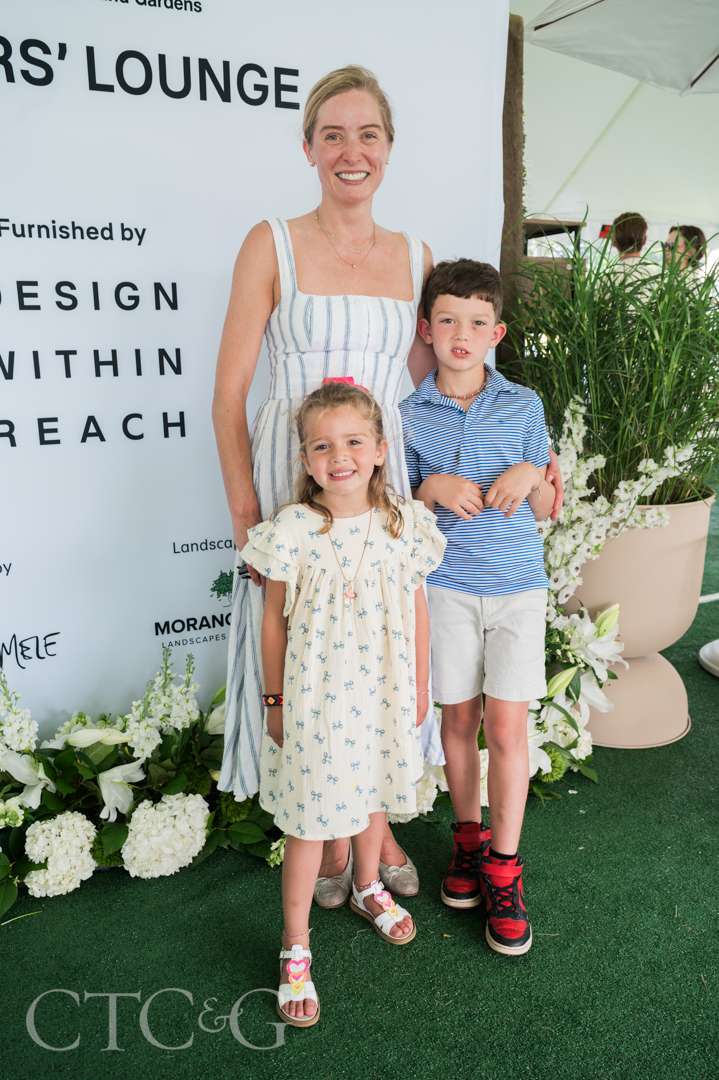 Lizzy, Georgia, and Jack Sullivan at CTC&G Players' Lounge at Greenwich Polo Club