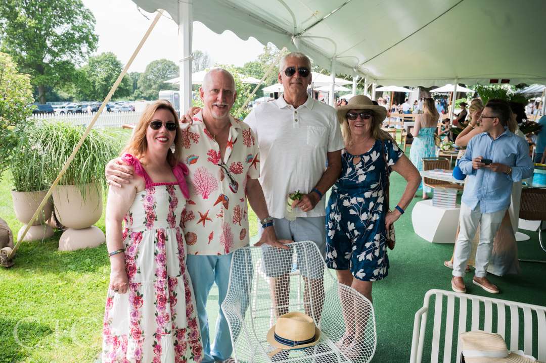 Jennifer Hudson, Scott Weinlein, Michael Anechiarico, and Kathie Anechiarico at CTC&G Players' Lounge at Greenwich Polo Club