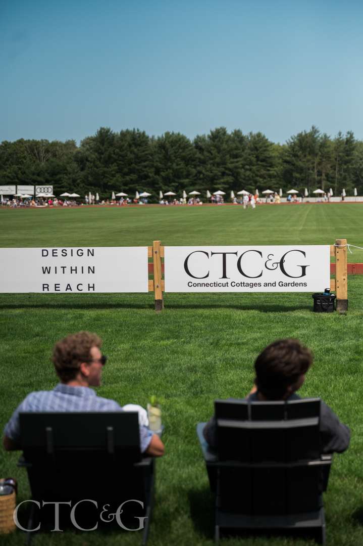 Guests lounging at CTC&G Players' Lounge at Greenwich Polo Club