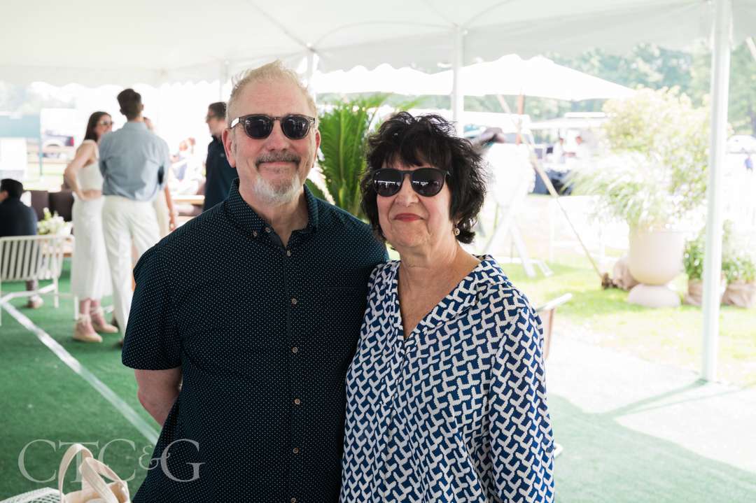 Ed and Carol Abrams at CTC&G Players' Lounge at Greenwich Polo Club