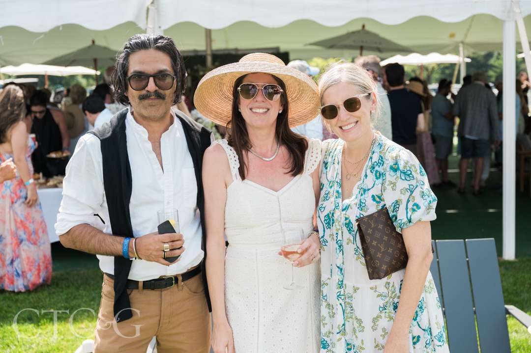 Omar Nobil, Debbie Propst, and Libby Kountzman at CTC&G Players' Lounge at Greenwich Polo Club