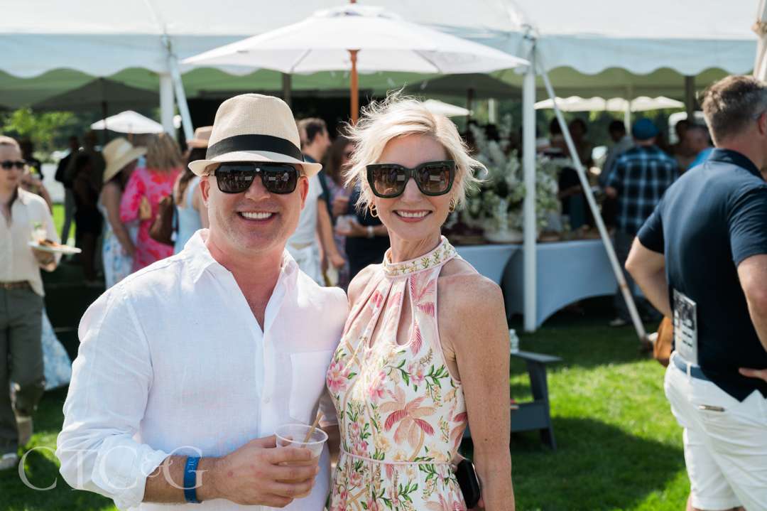 Luke John Scully and Prudence Bailey at CTC&G Players' Lounge at Greenwich Polo Club