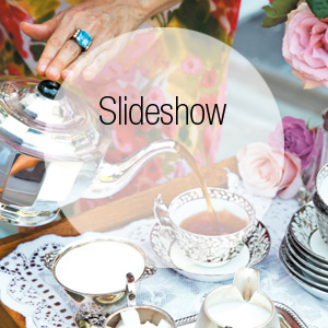 Miriam Landsman Hosts an Outdoor Tea Party at her Cotswold-Style Manor House in Greenwich