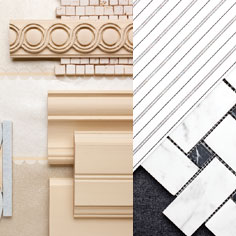 Color Boards: Men's and Ladies' Rooms