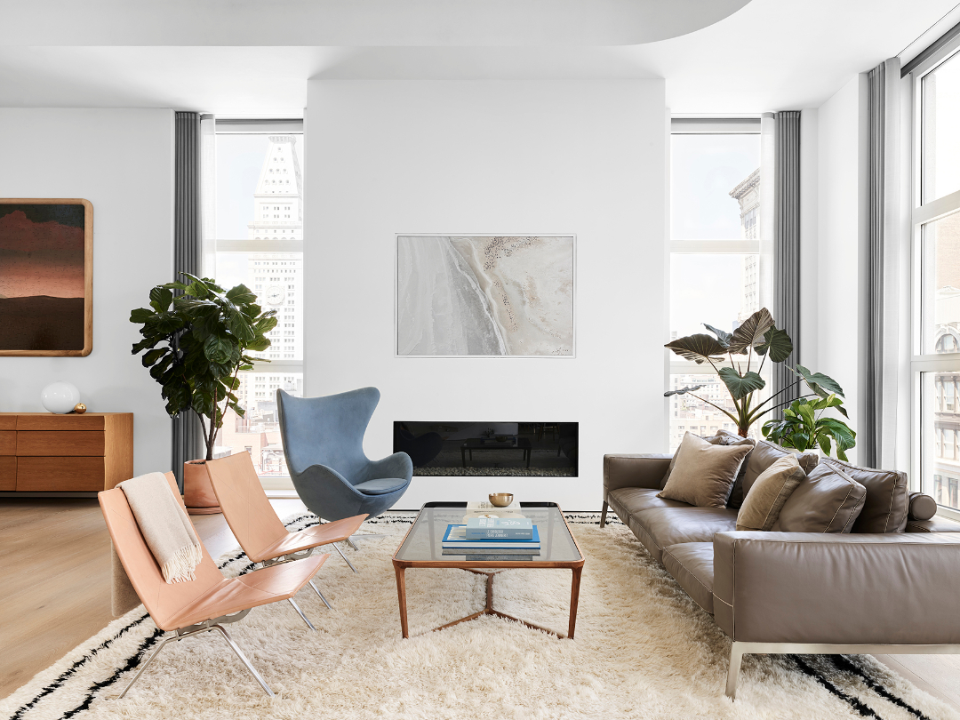 Park Avenue Duplex Penthouse Lists for $30M Living Room