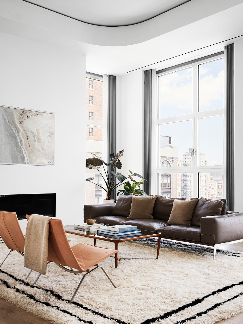 Park Avenue Duplex Penthouse Lists for $30M Living Room Side View