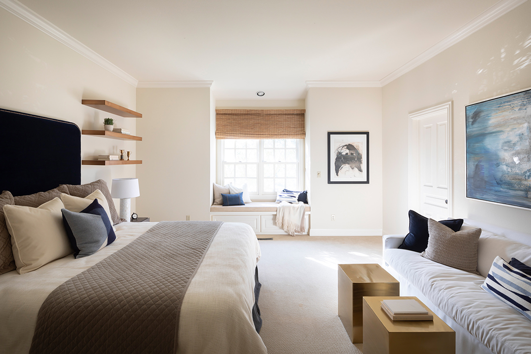 Bedroom with a neutral color palette