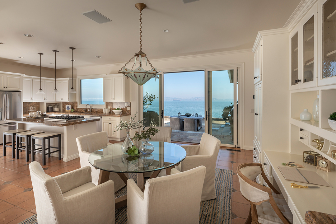 Breakfast nook with bay views