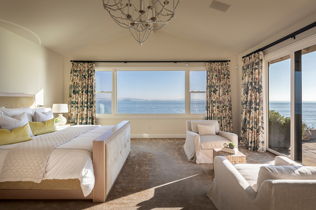 Master bedroom with water views