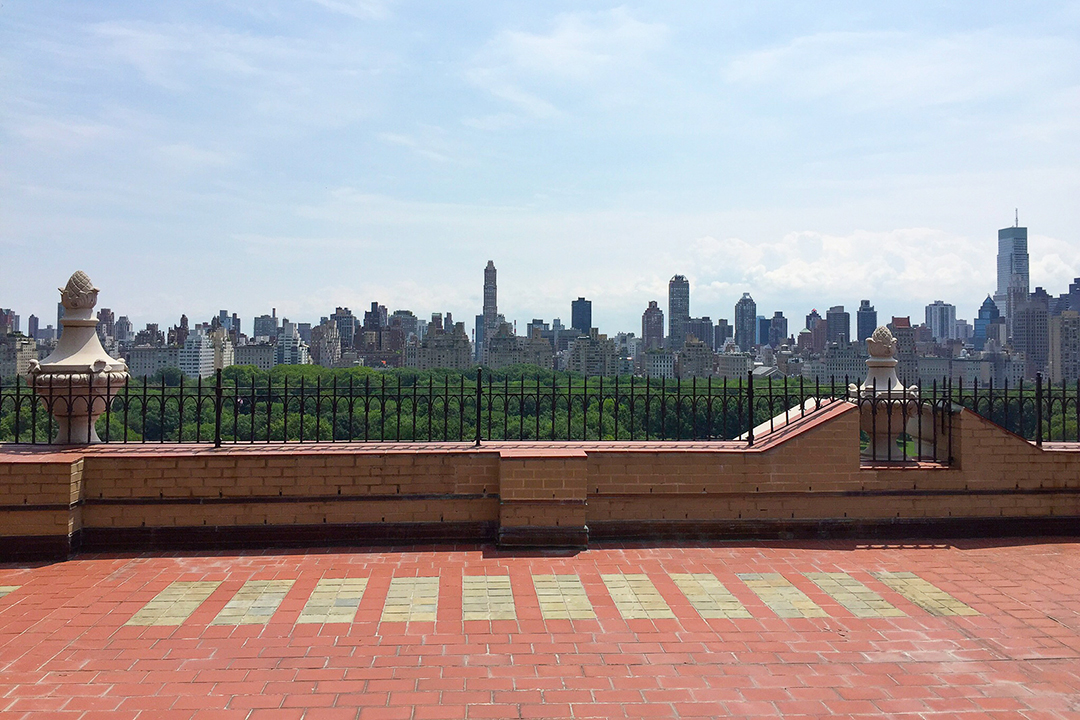 Terrace overlooking Manhattan