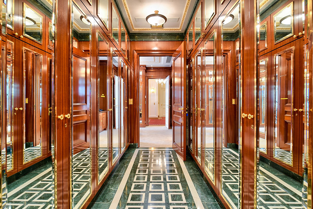 Ornate dressing room in Paris