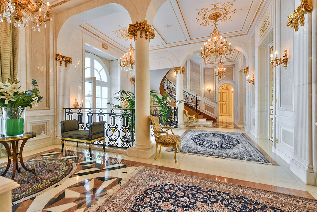 Ornate rooms at a Paris mansion