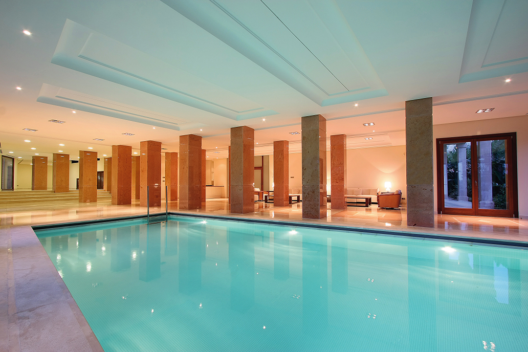 Indoor pool at a Mallorca Villa