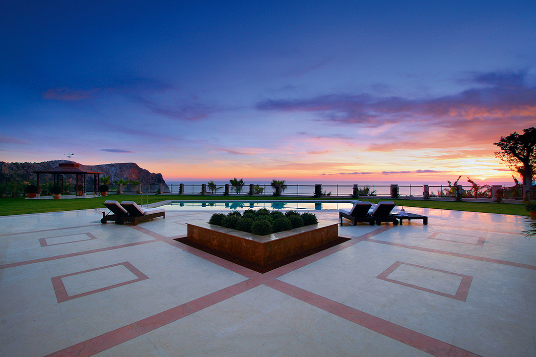 Patio at sunset