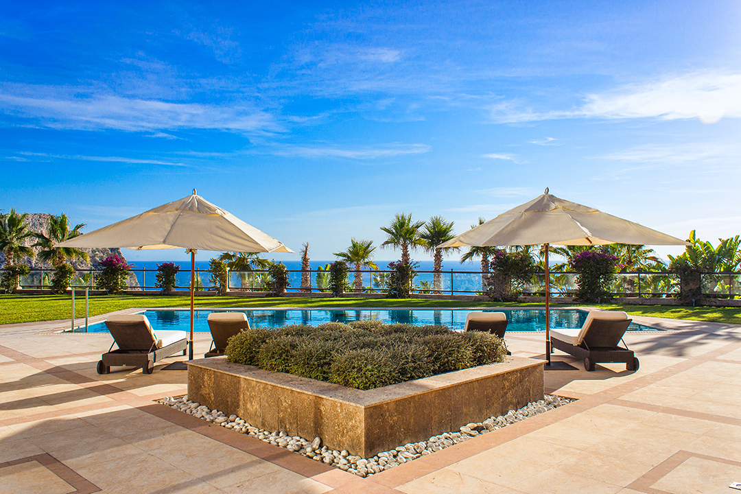 Pool and patio at Mallorca Villa