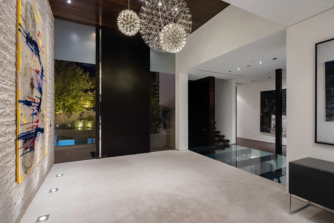 Foyer at a Modern Beverly Hills home