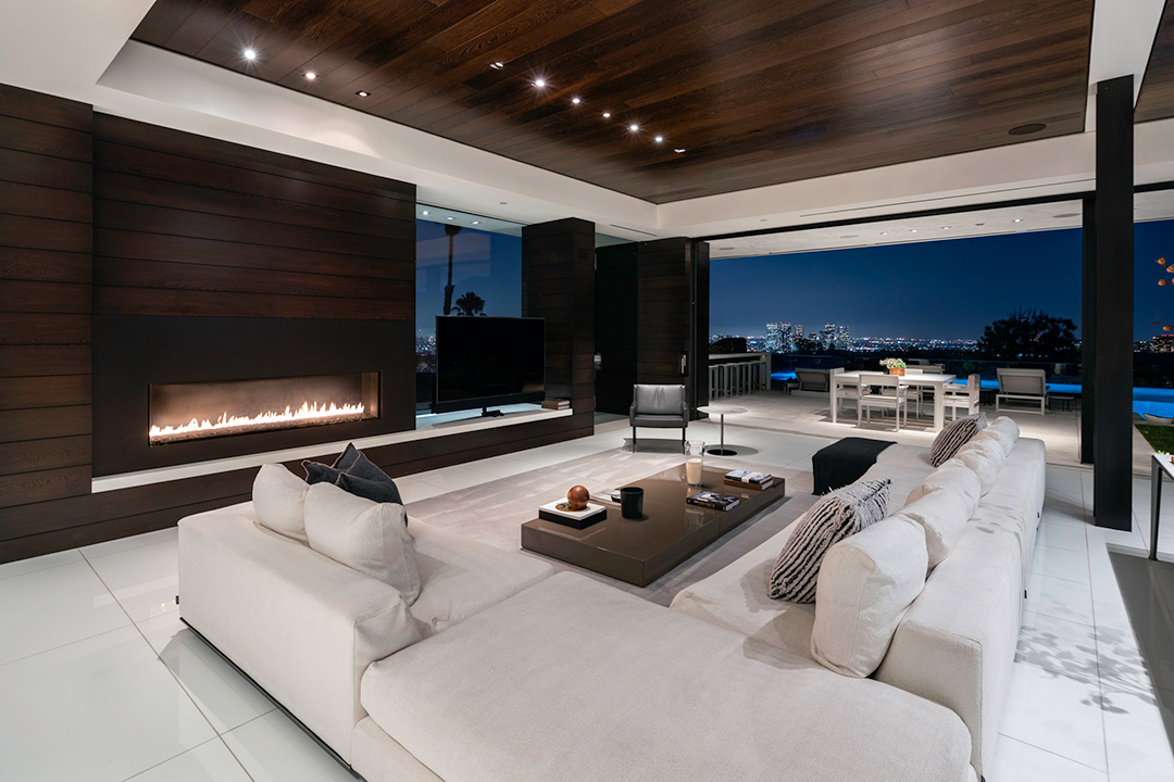 Modern living room in Beverly Hills Home