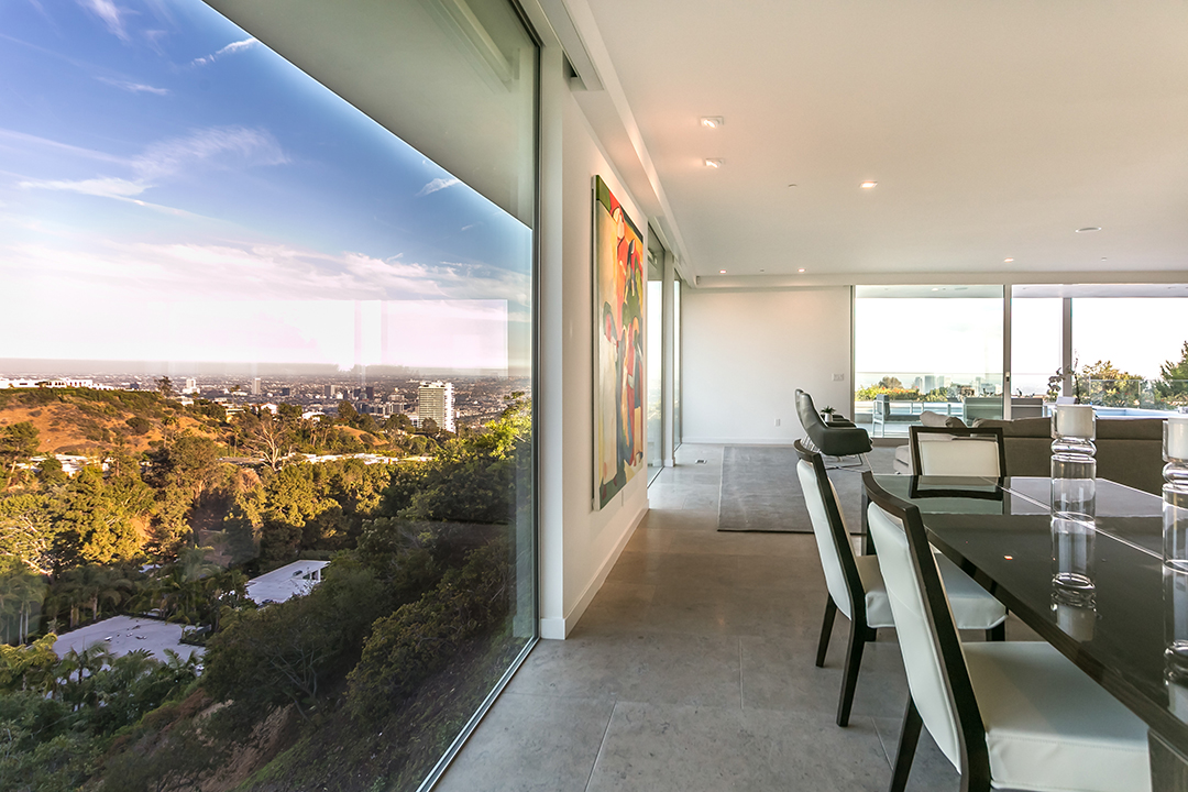 Views of LA from Midcentury Modern home