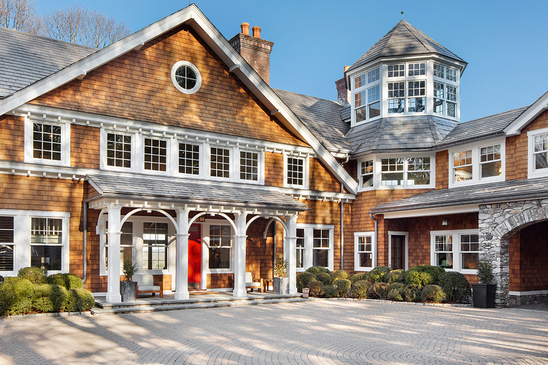 Exterior of Bruce Willis's Bedford, NY home