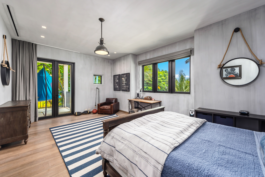 Dwyane Wade's Stunning Miami Mansion Experiences a Price Cut Bedroom