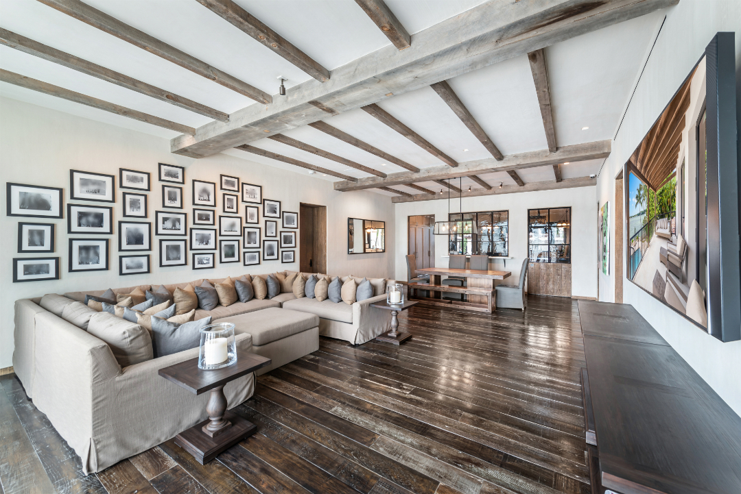 Dwyane Wade's Stunning Miami Mansion Experiences a Price Cut Living Room