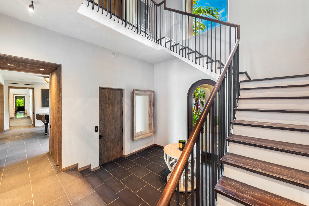 Dwyane Wade's Stunning Miami Mansion Experiences a Price Cut Stairs