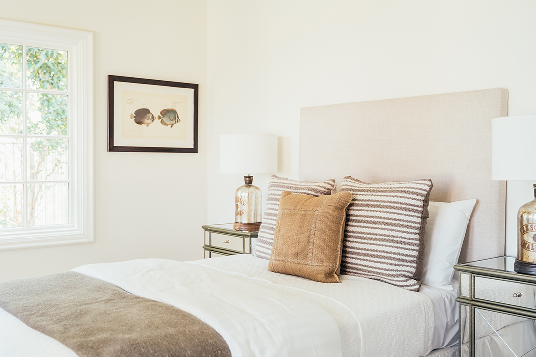Bedroom at a Pacific Palisades home