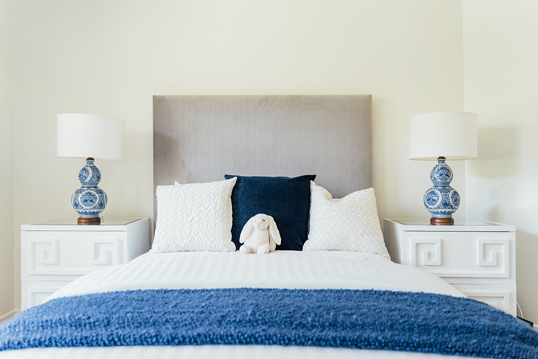 Bedroom at a Pacific Palisades home