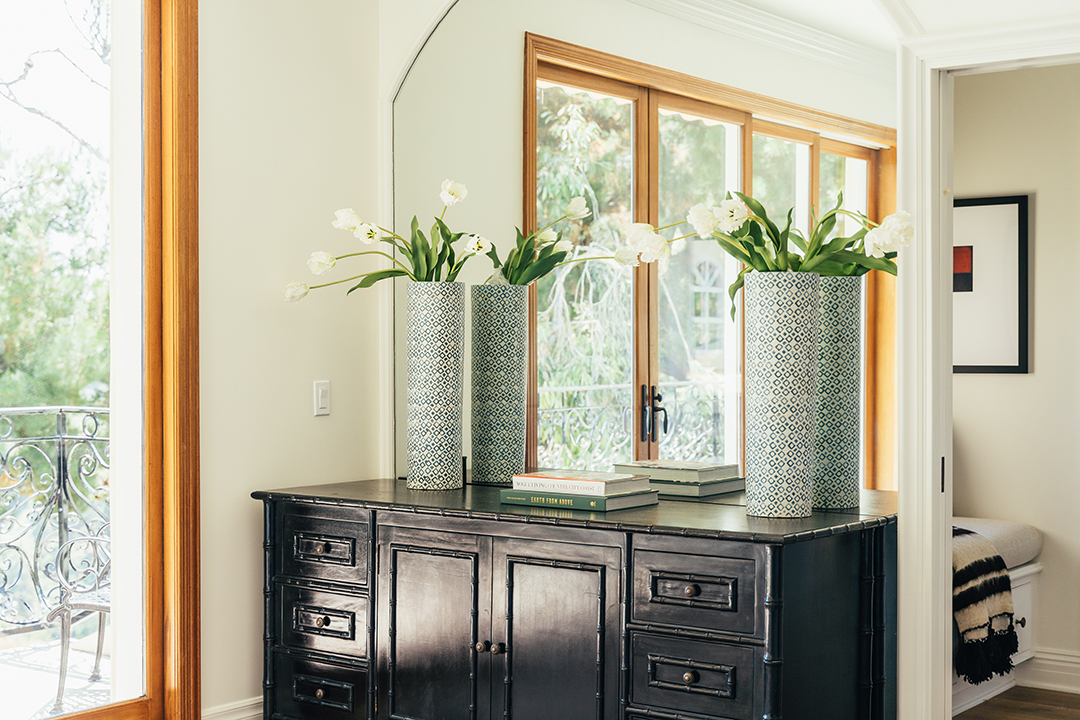 Flowers at a Pacific Palisades home