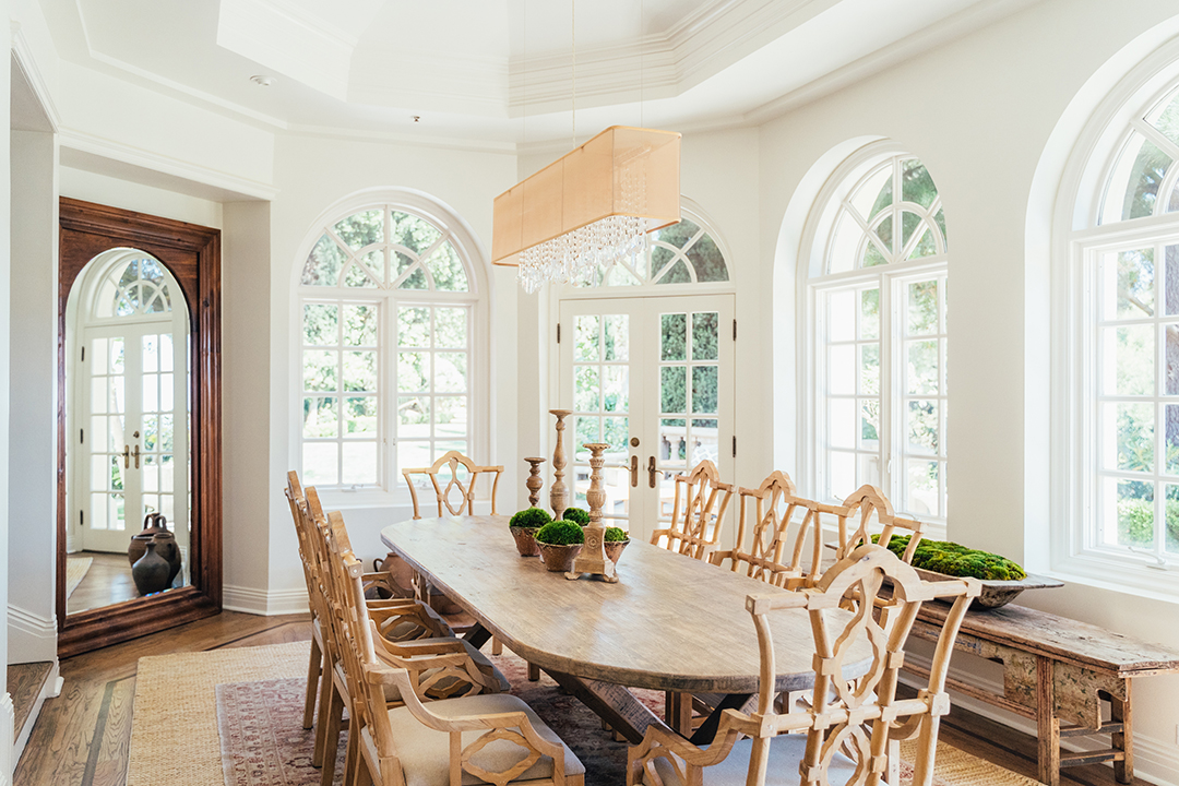 Dining room at a Pacific Palisades home