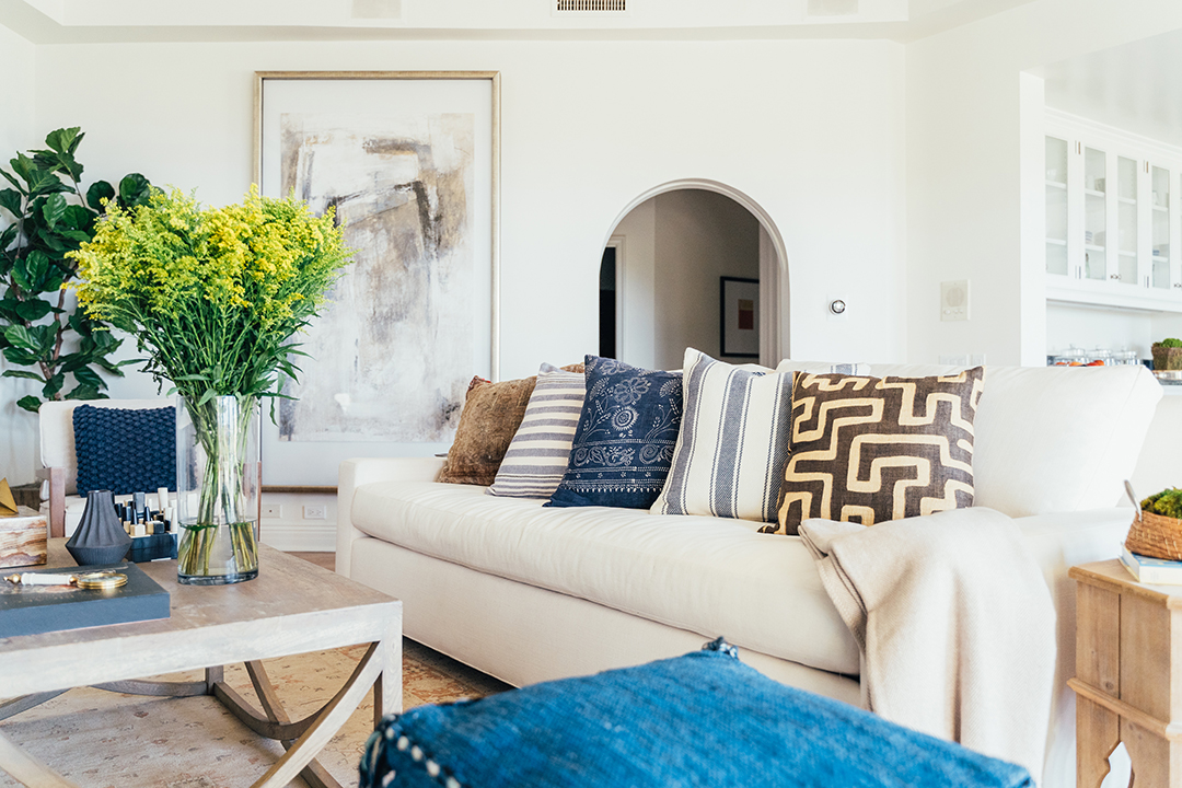 Family room at a Pacific Palisades home