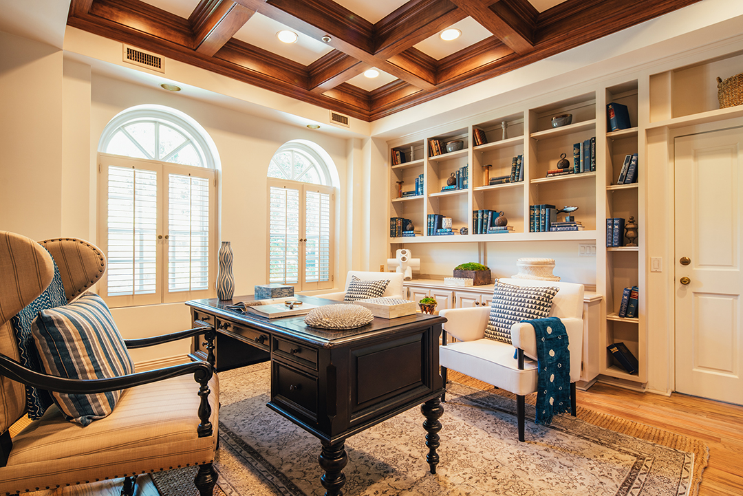 Living room at a Pacific Palisades home