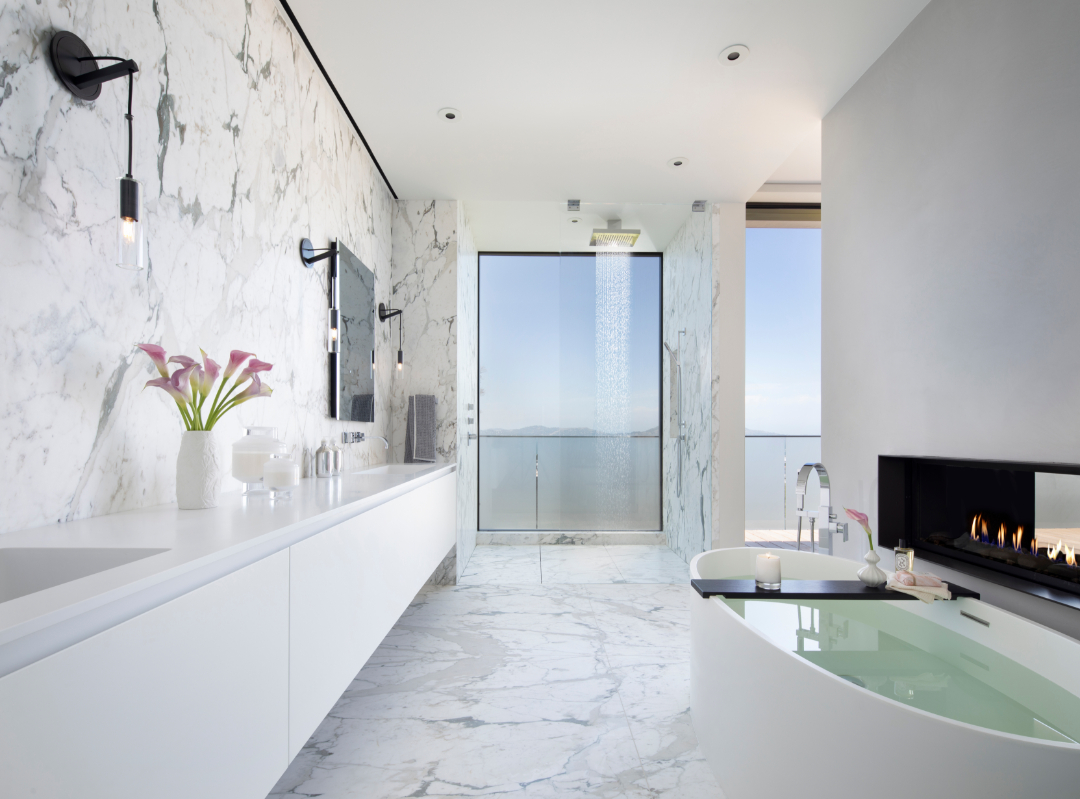 Glam Contemporary Townhouse in San Francisco Seeks $29.8M Bathroom