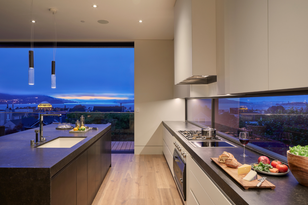 Glam Contemporary Townhouse in San Francisco Seeks $29.8M Interior View of Kitchen