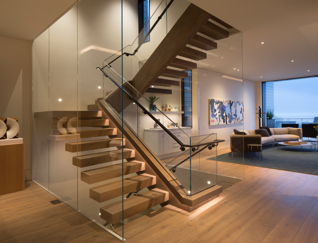 Glam Contemporary Townhouse in San Francisco Seeks $29.8M Interior Stairs