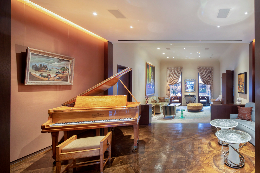 Historic Milbank Mansion in Greenwich Village Lists for $50M Piano Room